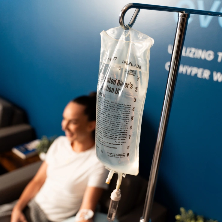 Woman receiving Niagen (NR) treatment at Restore Hyper Wellness